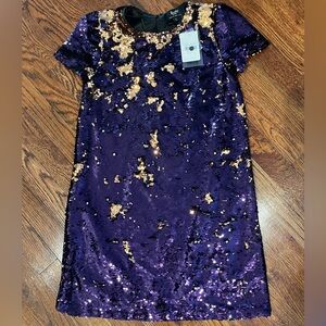 Bardot junior flip sequin short sleeve dress